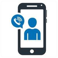 mobile calling icon concept vector